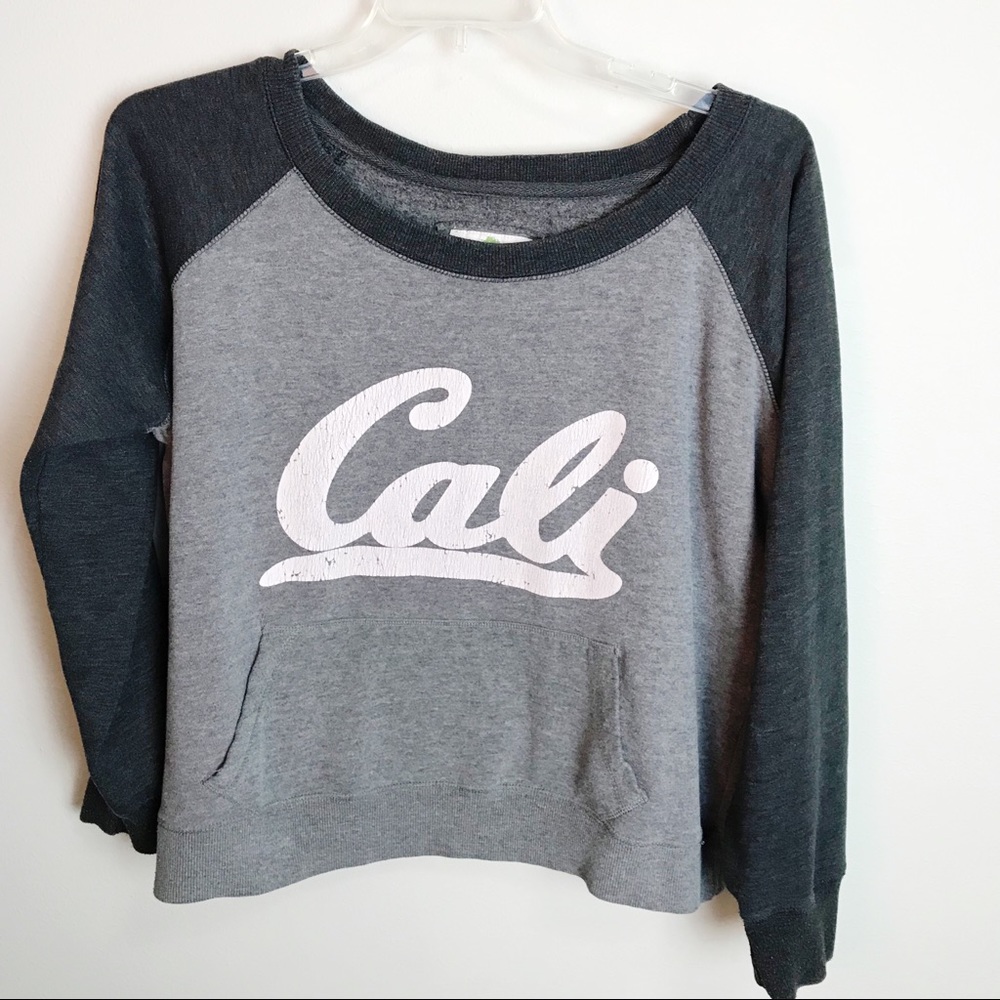 Green Sleeved California plus size sweatshirt